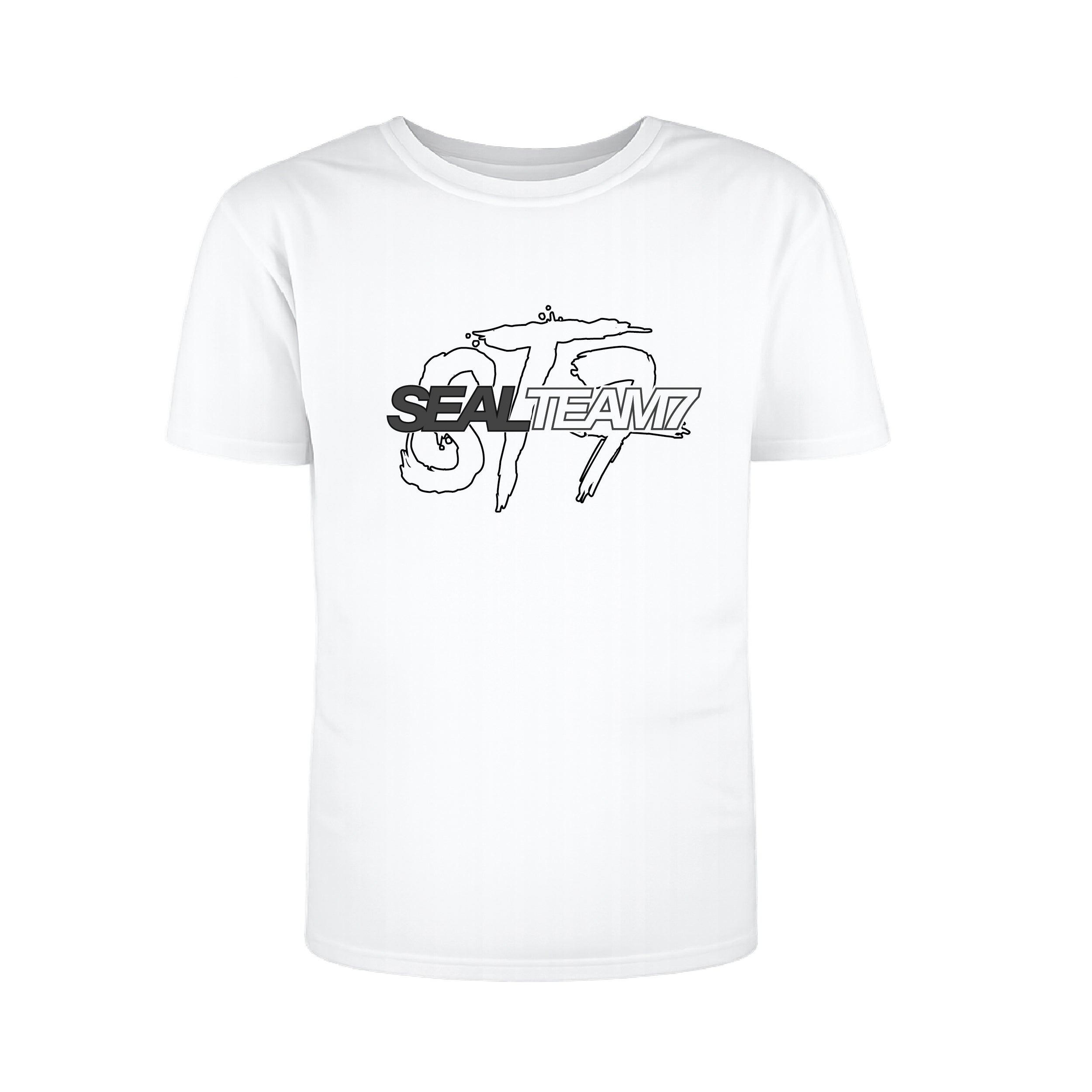 ST7 "Blackout" Charcoal/White Tee
