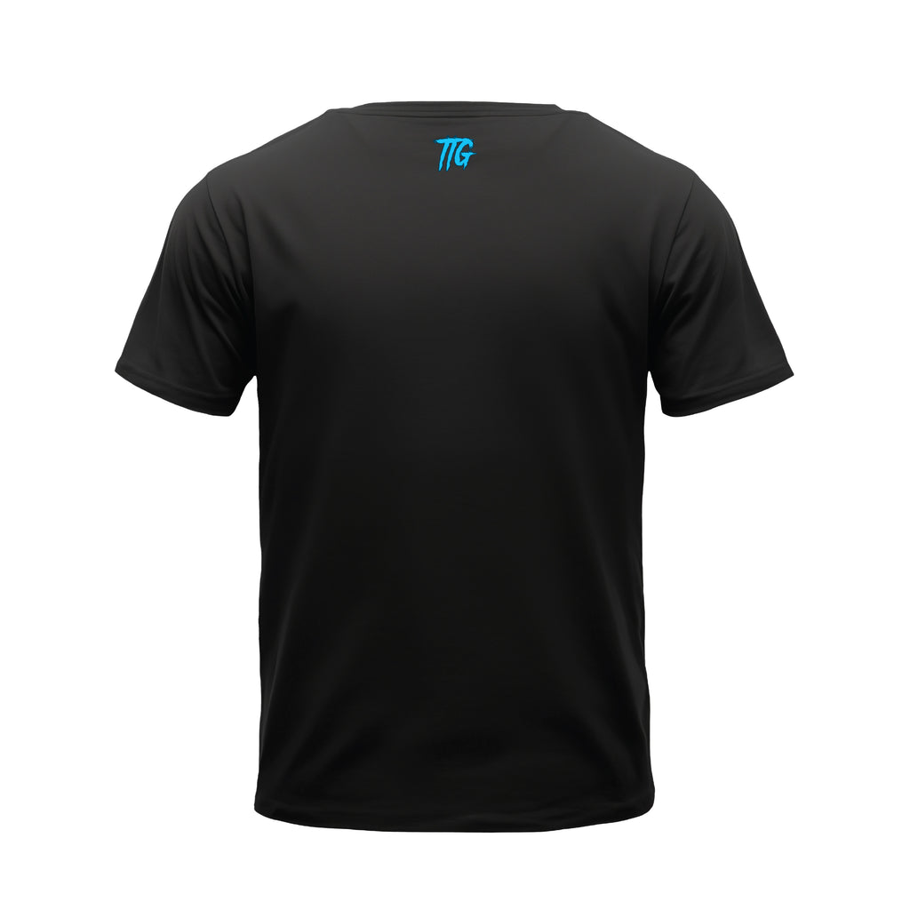 ST7 "Cobalt" Cyan/Black Tee