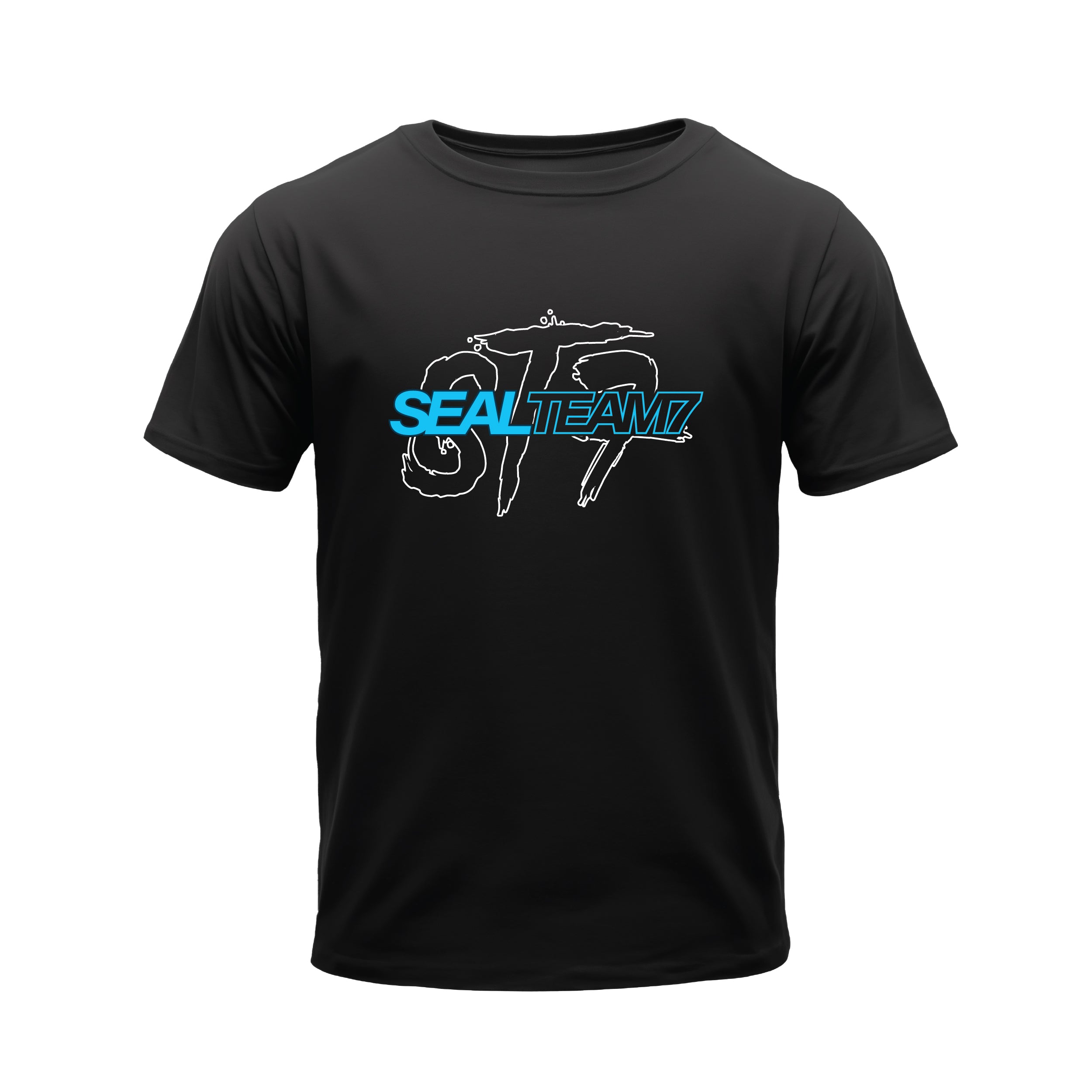 ST7 "Cobalt" Cyan/Black Tee