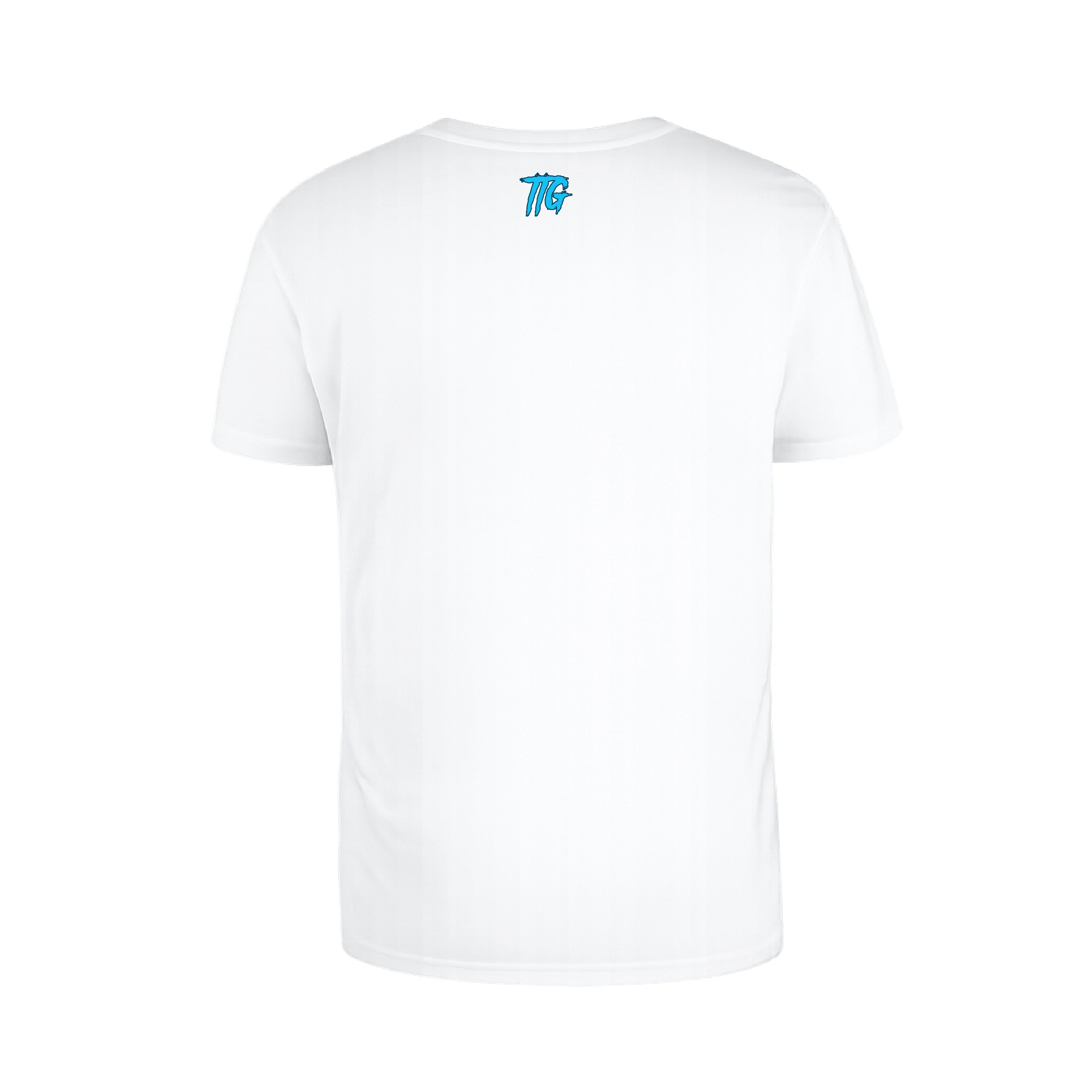 ST7 "Cobalt" Cyan/White Tee